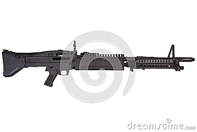 M60 machine gun isolated on white Stock Photo