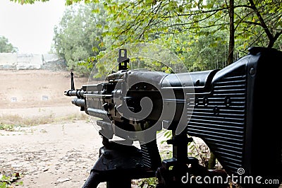 M60 Machinegun - Vietnam Stock Photo