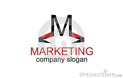 M - Marketing Logo Vector Illustration