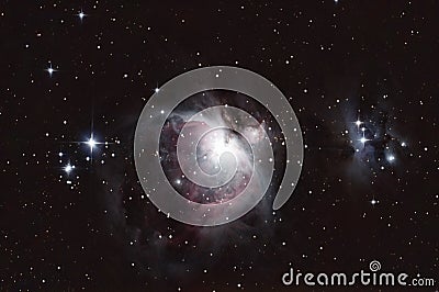 M42 - The Orion Nebula and the Running Man Stock Photo