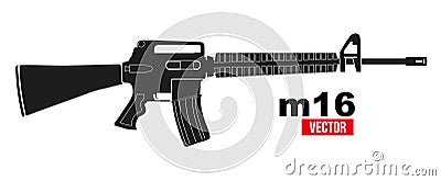 M16 rifle Vector Illustration