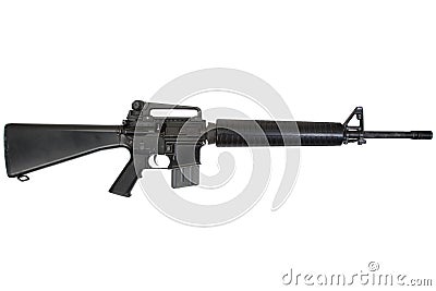 M16 rifle isolated on a white background Stock Photo