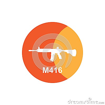 M416 weapon icon vector Vector Illustration