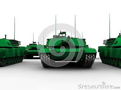 M1 Abrams tank Cartoon Illustration