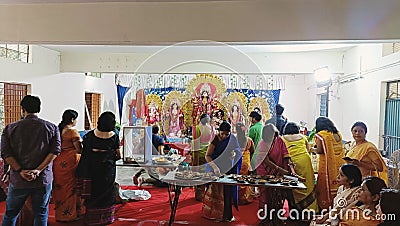 Maa Durga Puja 2022 organised by Assamese Association in Bangalore Religion Editorial Stock Photo
