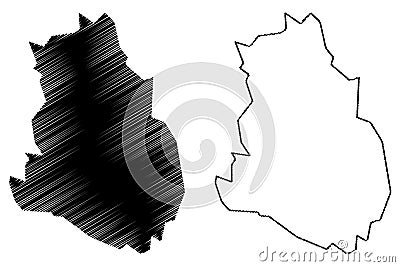 Maakel Region Horn of Africa, State of Eritrea, Regions of Eritrea map vector illustration, scribble sketch Central Region map Vector Illustration