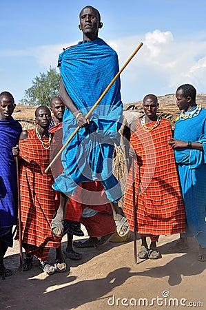 Maasai Traditional Dance Editorial Stock Photo