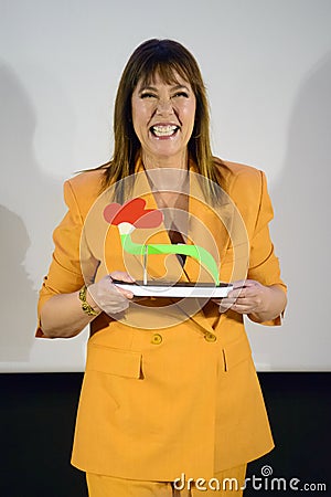 Mabel Lozano receives the 2023 Pilar Bardem Award for humanitarian support in cinema by the Spanish Cinema Academy, Madrid Spain Editorial Stock Photo