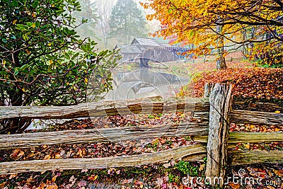 Mabry Mill on Blue Ridge Parkway Stock Photo