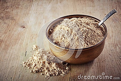 Maca powder Stock Photo