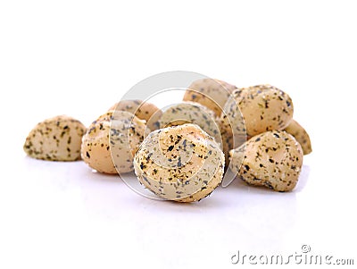 Macadamia seweed on white background Stock Photo