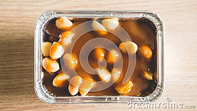 Macadamia toffy cake. Stock Photo