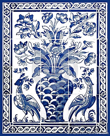 Macao China Colonial Heritage Portuguese Macau Azulejos Ceramic Tiles Delft Institute of Tourism Studies College University School Stock Photo