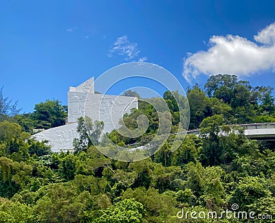 Macao Mural Nature Outdoor Sculpture Arts Macau Taipa Hiking Trail Cultural Heritage East West Portuguese Navigation Macanese Art Editorial Stock Photo