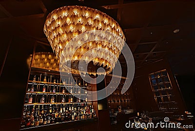 Macao Studio City Macau Hotel W Blind Tiger Bar Cocktails Alcohol Drinks Lounge Bar Interior Design Decoration Editorial Stock Photo