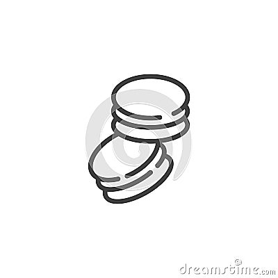 Macaron cake line icon Vector Illustration