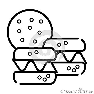 Macaron doodle icon vector Vector Illustration