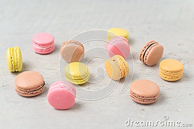 Macaron horizontal background Stock Photo