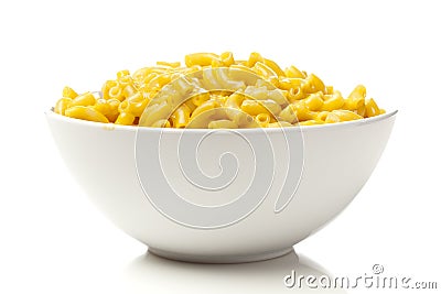 Macaroni and Cheese in a bowl Stock Photo
