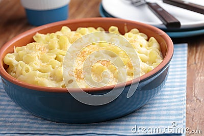 Macaroni cheese Stock Photo