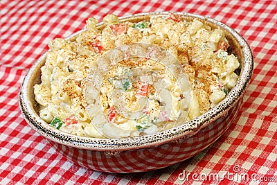 Macaroni Salad Stock Photo