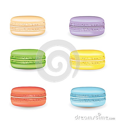 Macarons cookie set Vector Illustration