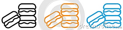 macarons icon vector logo set collection for web app ui Vector Illustration
