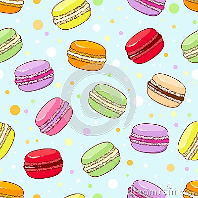 Macaroon pattern Vector Illustration