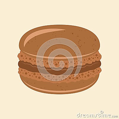 Macaroon french dessert vector chocolate color Vector Illustration