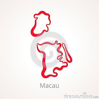 Macau - Outline Map Vector Illustration