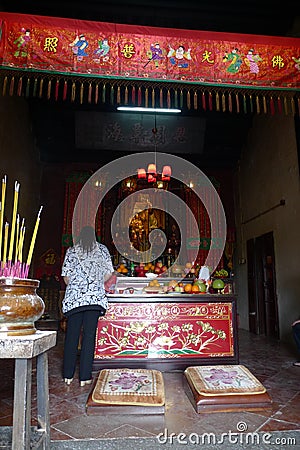 Macau Taipa Kun Yam Rock Temple Buddhist Goddess Coast Cultural Heritage Blessings Macao Temples Altar Macao Religion Architecture Editorial Stock Photo