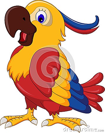 Macaw wing bird cartoon Stock Photo