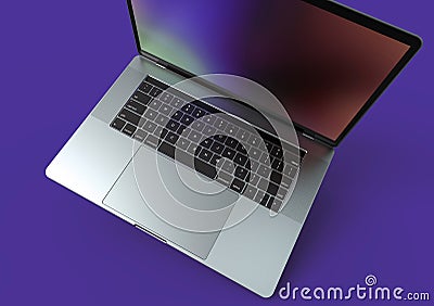 MacBook Pro 16 inch similar laptop computer detail Stock Photo