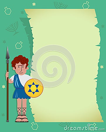 Maccabee with scroll Vector Illustration