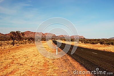 MacDonnell Ranges Road Stock Photo