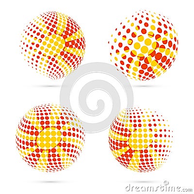 Macedonia halftone flag set patriotic vector. Vector Illustration