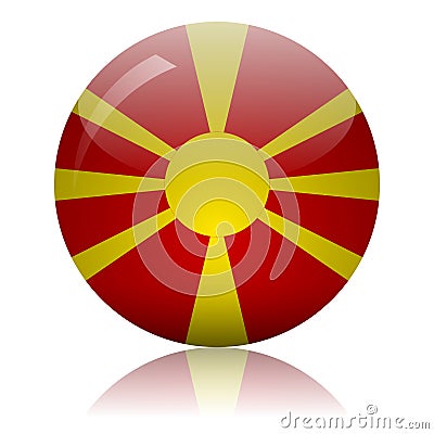 Macedonian flag glass icon vector illustration Vector Illustration