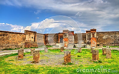 Macellum, an ancient market in Pompeii Stock Photo