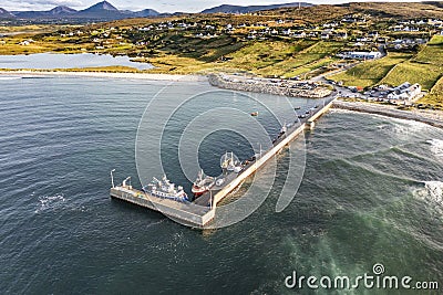 Machaire Rabhartaigh, Translation: Magheraroarty - Plane of the spring tideplane of roarty, Gaeltacht village and Stock Photo