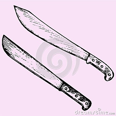 machete knife Vector Illustration