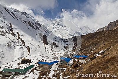 Machhapuchhre Basecamp Stock Photo