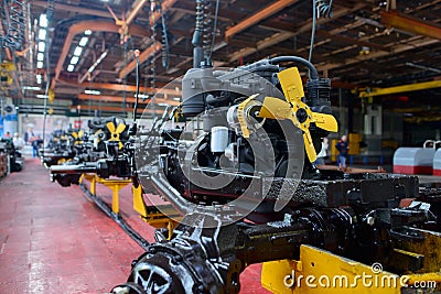 Machine-Building Plant, assembly shop Stock Photo