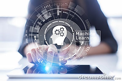 Machine Deep learning algorithms, Artificial intelligence, AI, Automation and modern technology in business as concept. Stock Photo