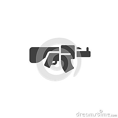 Machine gun vector icon Vector Illustration