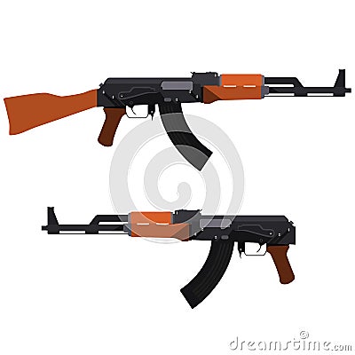 Machine gun Vector Illustration