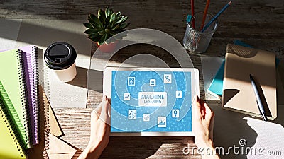 Machine learning, AI - Artificial intelligence, Automation and innovation concept. Stock Photo