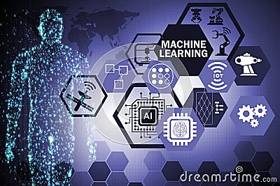 The machine learning computing concept of modern it technology Stock Photo