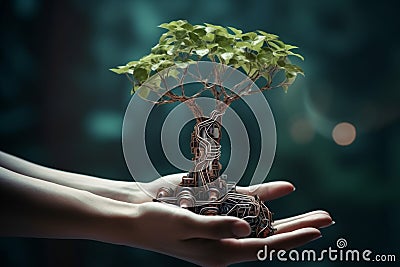 Machine learning and Machine learning in bioinformatics concept Stock Photo