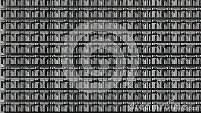 A machine-like structure The circuit is a simple geometric design Gray abstract, elegant and modern 3D rendering image Stock Photo