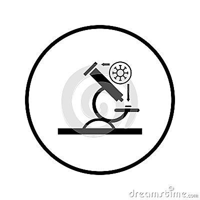 Machine, medical, micro icon. Black vector graphics Stock Photo